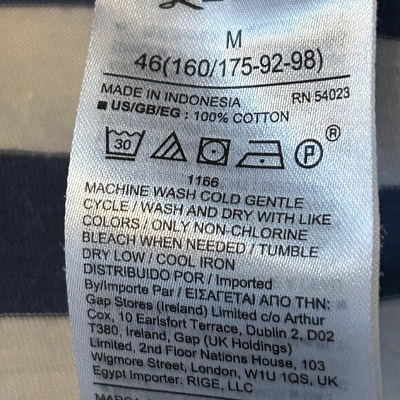 GAP Sleeveless Mini Swing Tank Dress Size Medium Blue White Striped Relaxed Fit - Picture 9 of 12